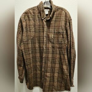 Men's Brown Plaid Shirt